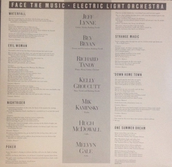 Electric Light Orchestra – Face The Music LP vinyl record, image 6 of 6