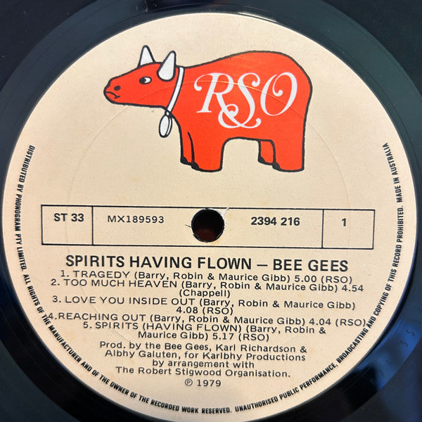 Bee Gees – Spirits Having Flown LP vinyl record, image 3 of 4