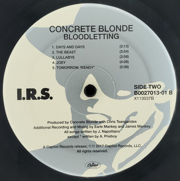 Concrete Blonde – Bloodletting LP vinyl record, image 4 of 5