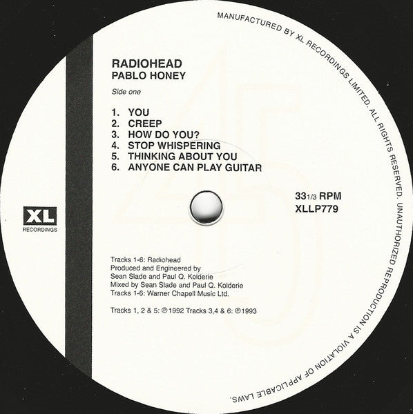 Radiohead – Pablo Honey LP vinyl record, image 3 of 8