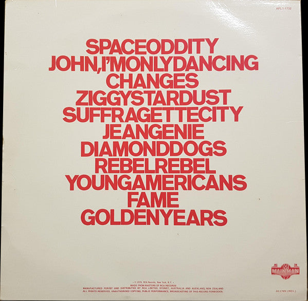 David Bowie – ChangesOneBowie LP vinyl record, image 2 of 4