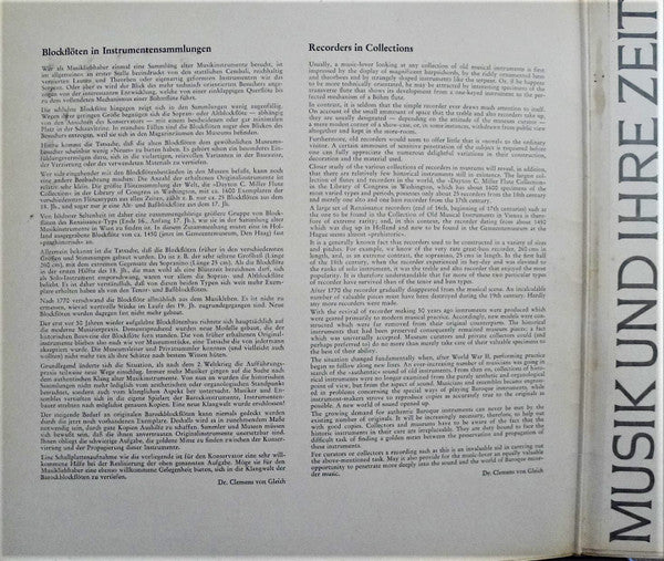 Charles Dieupart, William M. Babell, Jacob Jan Van Eyck, Alessandro Scarlatti, Georg Philipp Telemann – Blockflötenmusik Auf Originalinstrumenten | Recorder Music With Original Instruments - Ⅲ (1650-1750) LP vinyl record, image 2 of 6
