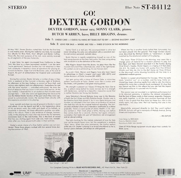 Dexter Gordon – Go! LP vinyl record, image 2 of 6