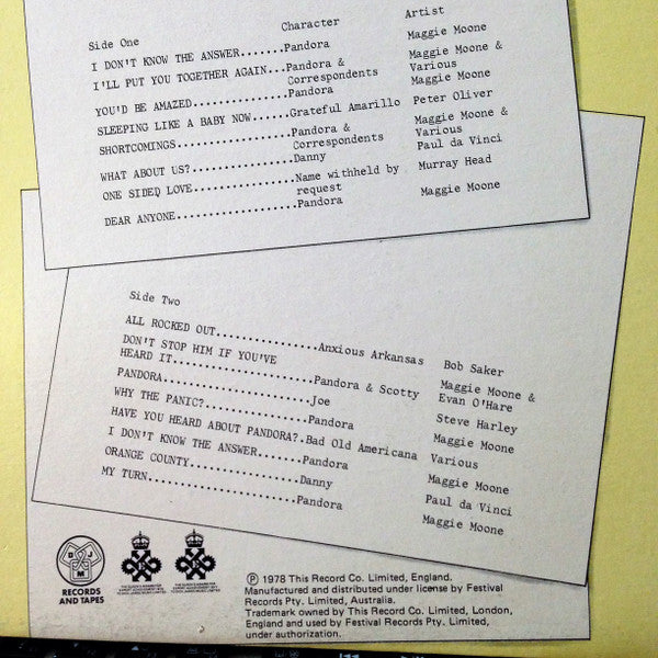Various – Dear Anyone... LP vinyl record, image 6 of 9