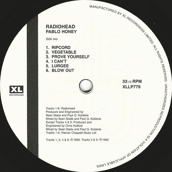 Radiohead – Pablo Honey LP vinyl record, image 4 of 8