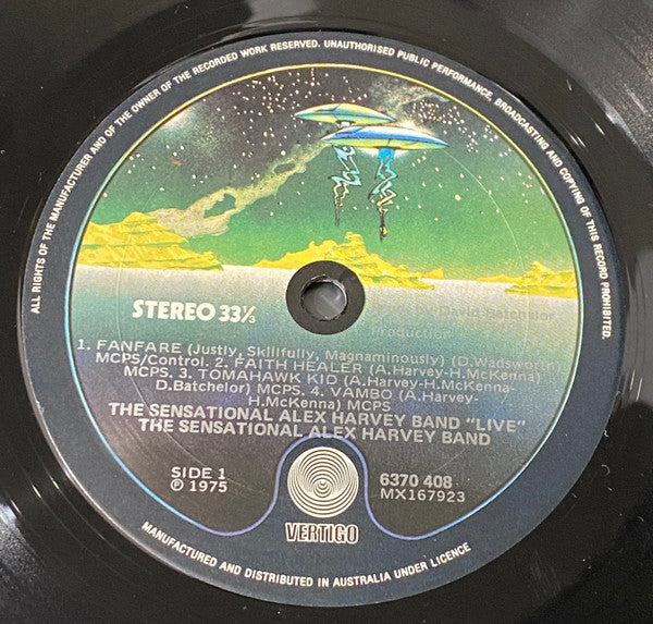 The Sensational Alex Harvey Band – Live LP vinyl record, image 3 of 4
