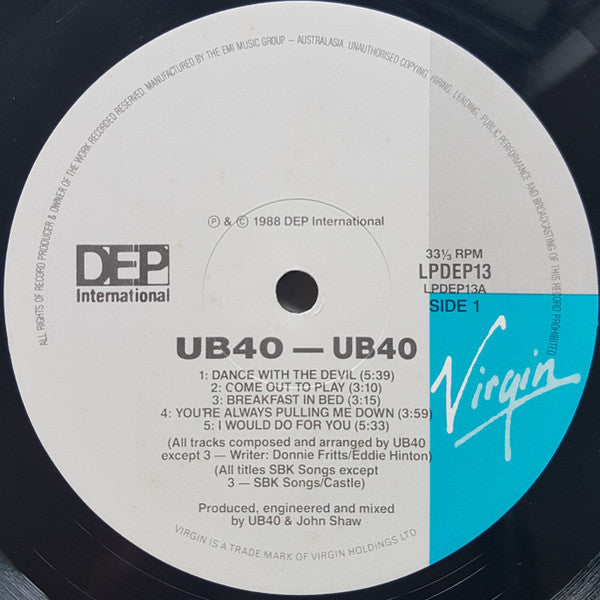 UB40 – UB40 LP vinyl record, image 4 of 6