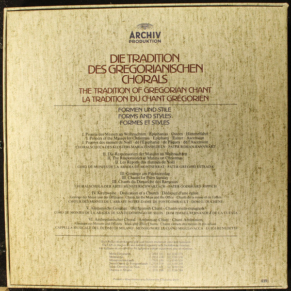 Various – Die Tradition Des Gregorianischen Chorals (6xLP) LP vinyl record, image 2 of 10