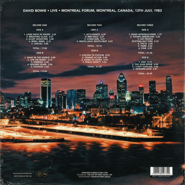 David Bowie – Live - Montreal Forum, Canada, 13th July, 1983 (3xLP) LP vinyl record, image 2 of 6