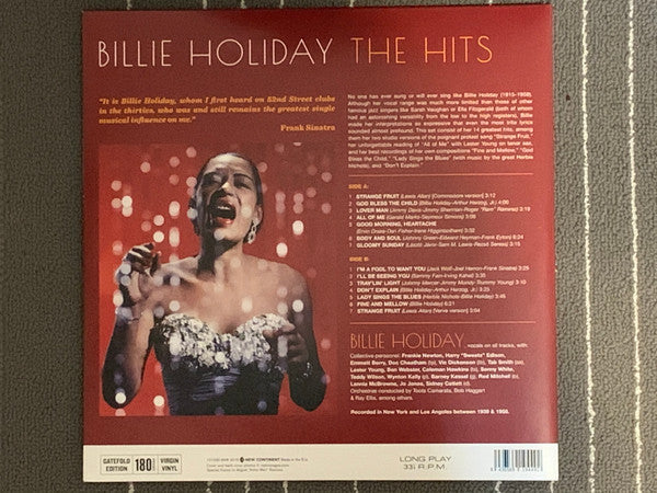 Billie Holiday – The Hits LP vinyl record, image 5 of 5