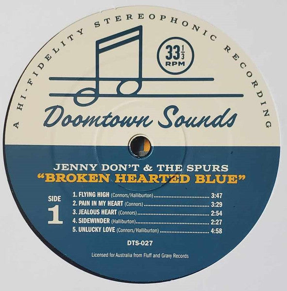 Jenny Don't And The Spurs – Broken Hearted Blue LP vinyl record, image 3 of 4