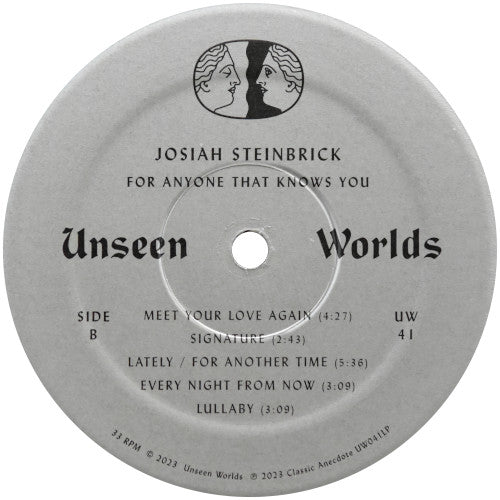 Josiah Steinbrick – For Anyone That Knows You LP vinyl record, image 7 of 7