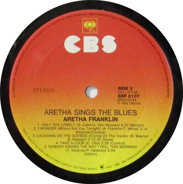 Aretha Franklin – Aretha Sings The Blues LP vinyl record, image 4 of 4