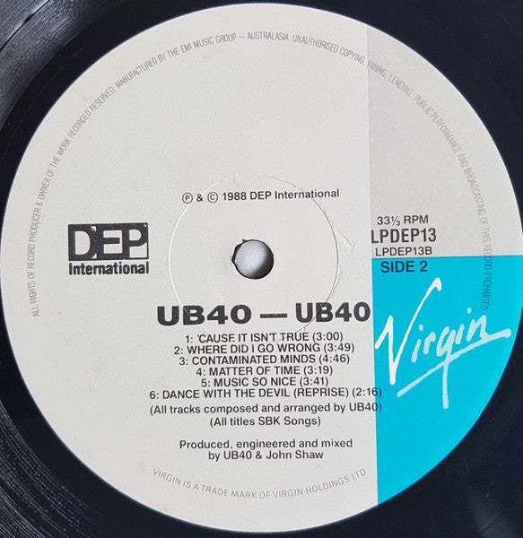 UB40 – UB40 LP vinyl record, image 3 of 6