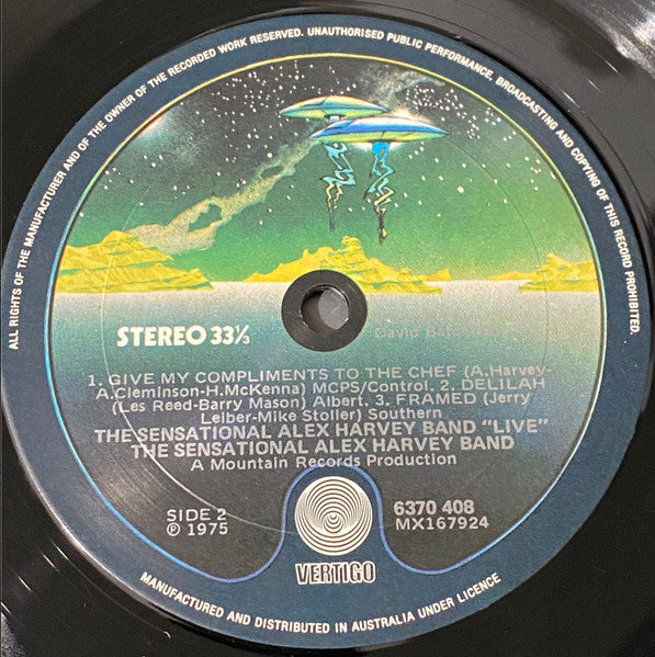 The Sensational Alex Harvey Band – Live LP vinyl record, image 4 of 4