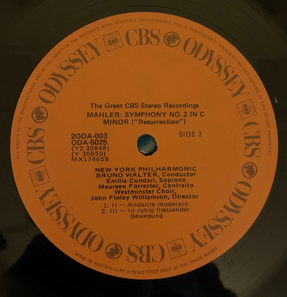 Bruno Walter, Gustav Mahler, New York Philharmonic – Resurrection (2xLP) LP vinyl record, image 5 of 7