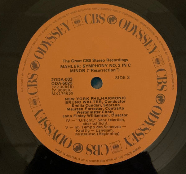 Bruno Walter, Gustav Mahler, New York Philharmonic – Resurrection (2xLP) LP vinyl record, image 6 of 7