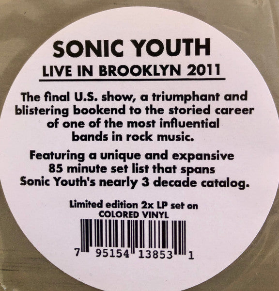 Sonic Youth – Live In Brooklyn 2011 LP vinyl record, image 9 of 9
