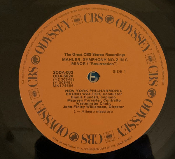Bruno Walter, Gustav Mahler, New York Philharmonic – Resurrection (2xLP) LP vinyl record, image 4 of 7
