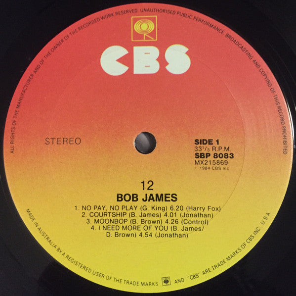 Bob James – 12 LP vinyl record, image 3 of 4