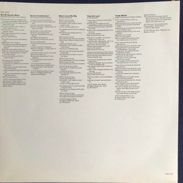 Randy Crawford – Secret Combination LP vinyl record, image 4 of 6