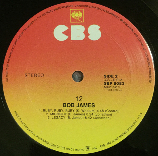 Bob James – 12 LP vinyl record, image 4 of 4