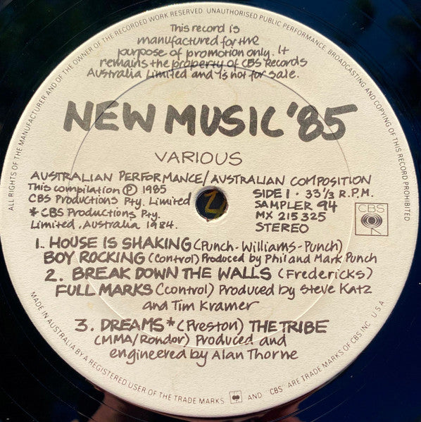 Various – New Music '85 12" vinyl record, image 3 of 5