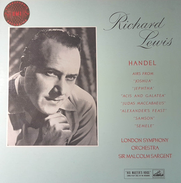 Richard Lewis, Georg Friedrich Händel, London Symphony Orchestra, Sir Malcolm Sargent – Handel Airs Sung By Richard Lewis