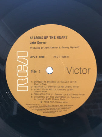 John Denver – Seasons Of The Heart LP vinyl record, image 8 of 8