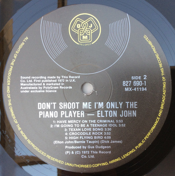 Elton John – Don't Shoot Me I'm Only The Piano Player LP vinyl record, image 4 of 6