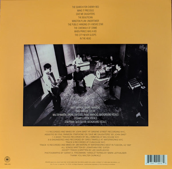 Jonathan Fire*Eater – Tremble Under Boom Lights LP vinyl record, image 2 of 8