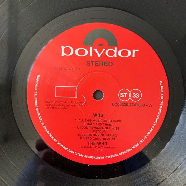 The Who – Who LP vinyl record, image 3 of 7