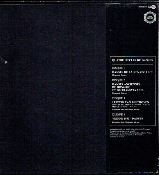 Clemencic Consort, Ludwig van Beethoven, Ensemble Bella Musica De Vienne – Quatre Siecles De Danses (4xLP) LP vinyl record, image 6 of 6