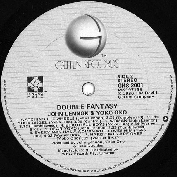 John Lennon & Yoko Ono – Double Fantasy LP vinyl record, image 4 of 4