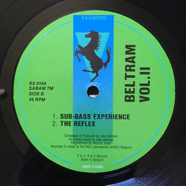 Joey Beltram – Beltram Volume 2 12" vinyl record, image 4 of 4