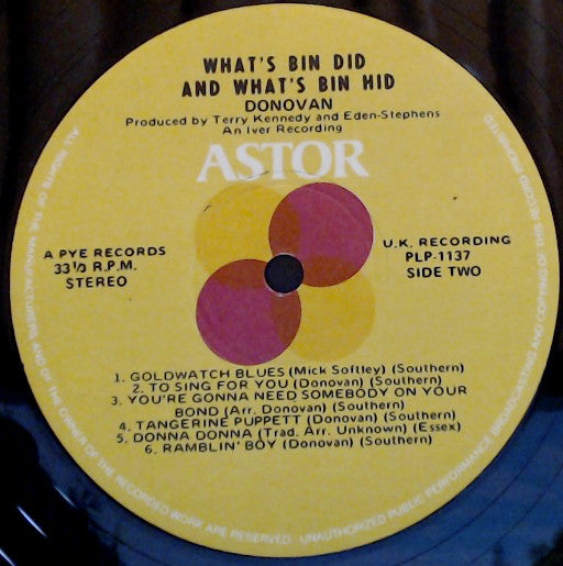Donovan – What's Bin Did And What's Bin Hid LP vinyl record, image 4 of 4