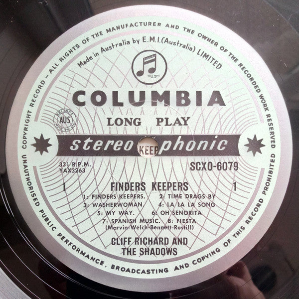 Cliff Richard & The Shadows – Finders Keepers LP vinyl record, image 3 of 4