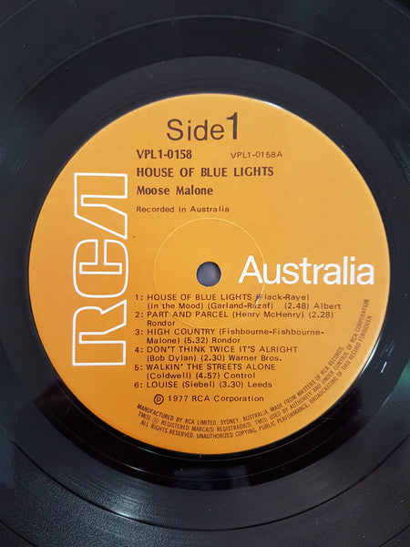 Moose Malone – House Of Blue Lights LP vinyl record, image 3 of 4