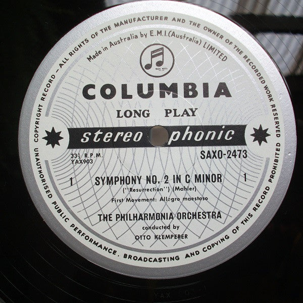 Gustav Mahler, Otto Klemperer, Philharmonia Orchestra, Philharmonia Chorus, Elisabeth Schwarzkopf, Hilde Rössel-Majdan – Symphony No. 2 (2xLP) LP vinyl record, image 5 of 8
