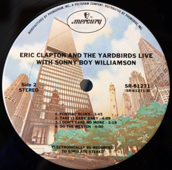 Eric Clapton, The Yardbirds, Sonny Boy Williamson – Eric Clapton And The Yardbirds Live With Sonny Boy Williamson LP vinyl record, image 4 of 4