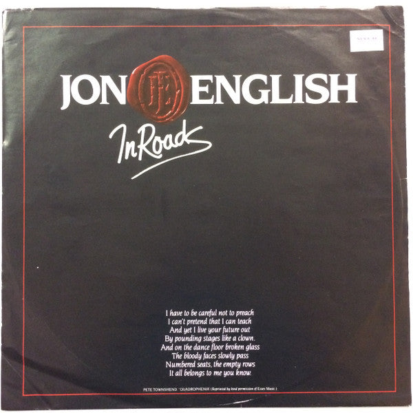 Jon English – In Roads LP vinyl record, image 4 of 6