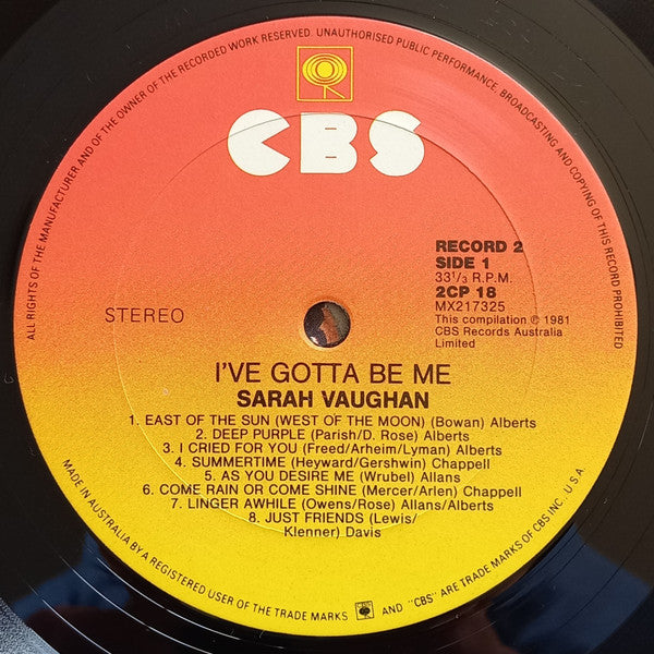 Ella Fitzgerald, Sarah Vaughan – I've Gotta Be Me (2xLP) LP vinyl record, image 5 of 6