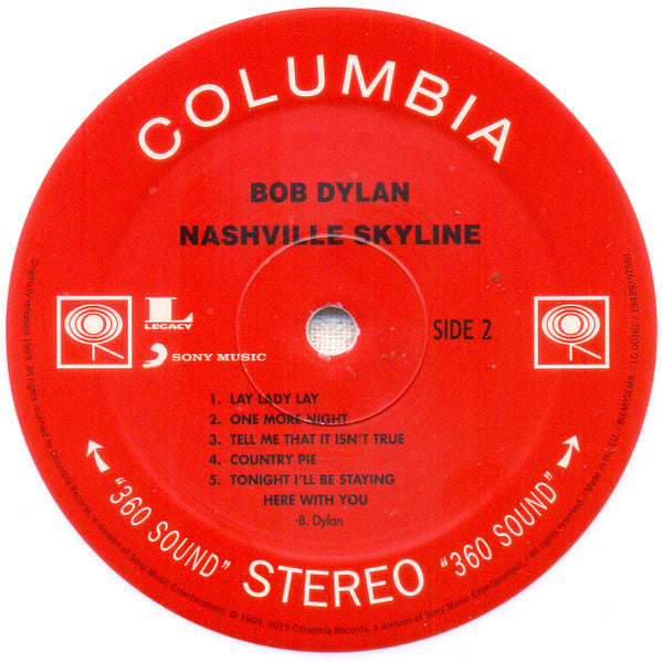 Bob Dylan – Nashville Skyline LP vinyl record, image 4 of 10