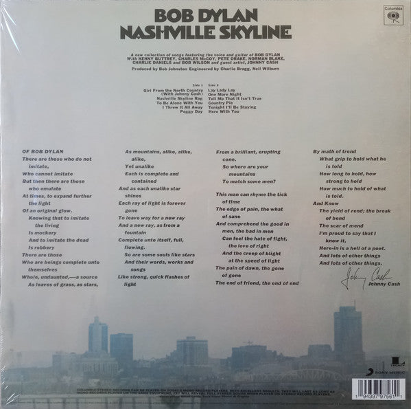 Bob Dylan – Nashville Skyline LP vinyl record, image 2 of 10