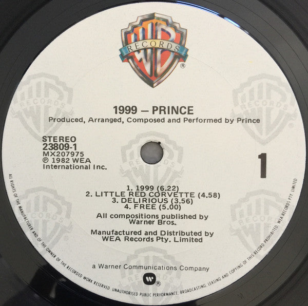Prince – 1999 LP vinyl record, image 3 of 4