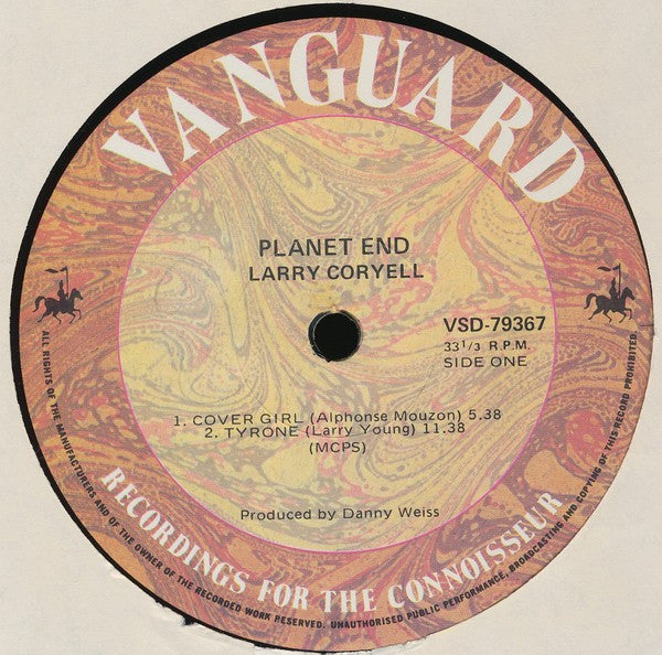 Larry Coryell – Planet End LP vinyl record, image 3 of 4