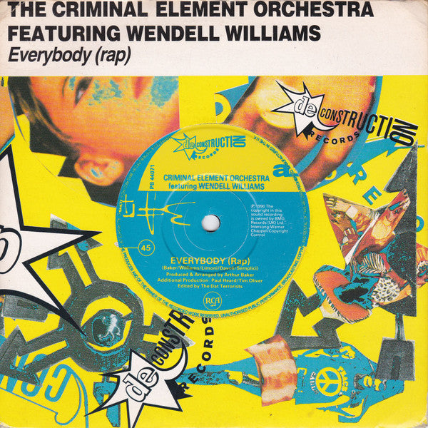 Criminal Element Orchestra – Everybody (Rap) 7" vinyl record, image 1 of 4