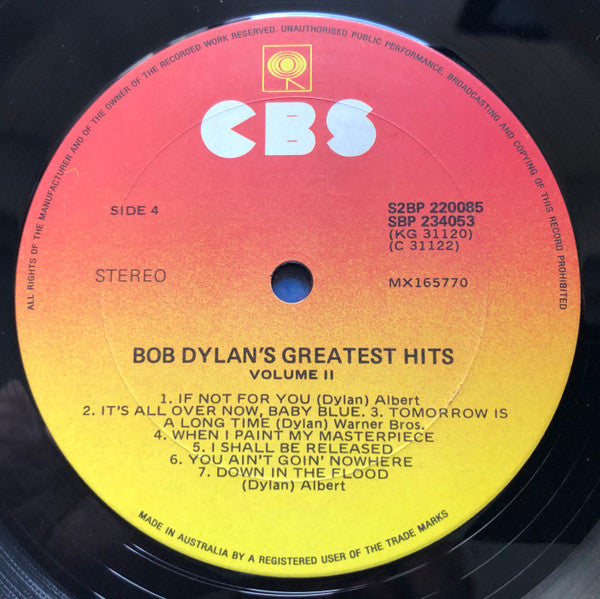 Bob Dylan – Bob Dylan's Greatest Hits Volume II (2xLP) LP vinyl record, image 8 of 8