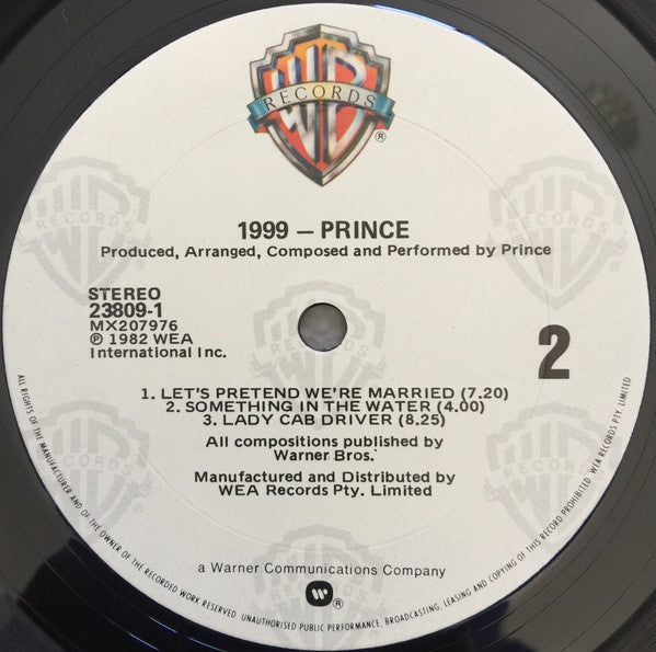 Prince – 1999 LP vinyl record, image 4 of 4