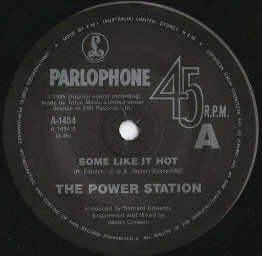 The Power Station – Some Like It Hot 7" vinyl record, image 1 of 2